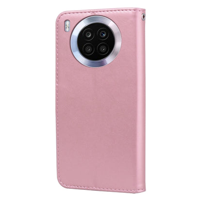 For Honor 50 Lite Rose Embossed Leather Phone Case(Rose Gold) - Honor Cases by buy2fix | Online Shopping UK | buy2fix