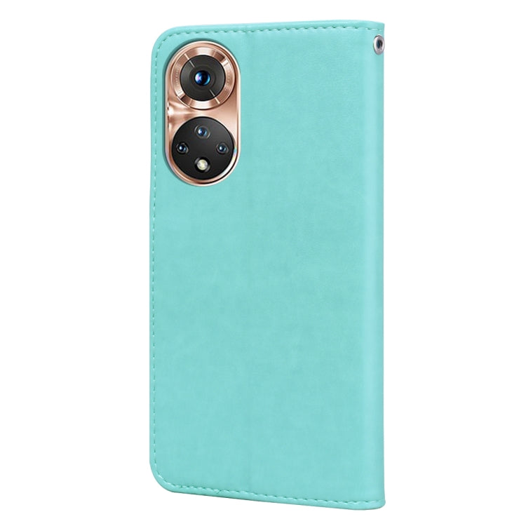For Honor 50 Rose Embossed Leather Phone Case(Green) - Honor Cases by buy2fix | Online Shopping UK | buy2fix