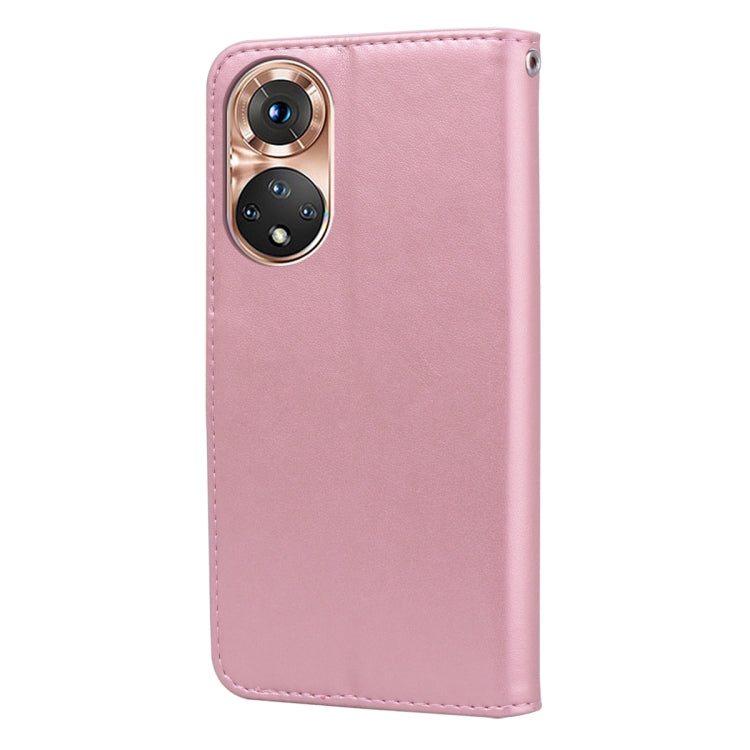 For Honor 50 Rose Embossed Leather Phone Case(Rose Gold) - Honor Cases by buy2fix | Online Shopping UK | buy2fix