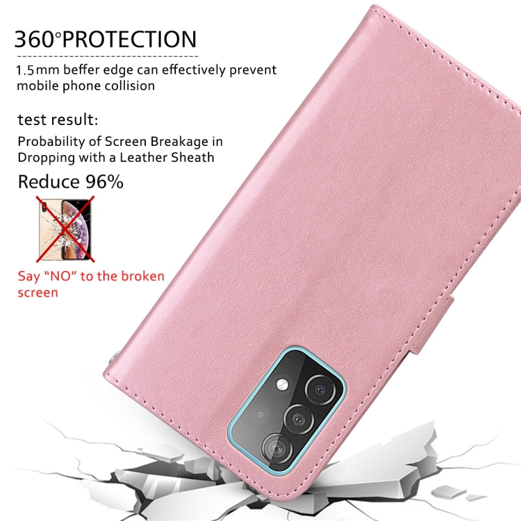 For Samsung Galaxy A13 5G Rose Embossed Leather Phone Case(Rose Gold) by buy2fix