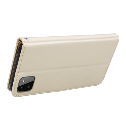 For Samsung Galaxy A22 5G Rose Embossed Leather Phone Case(Gold) by buy2fix