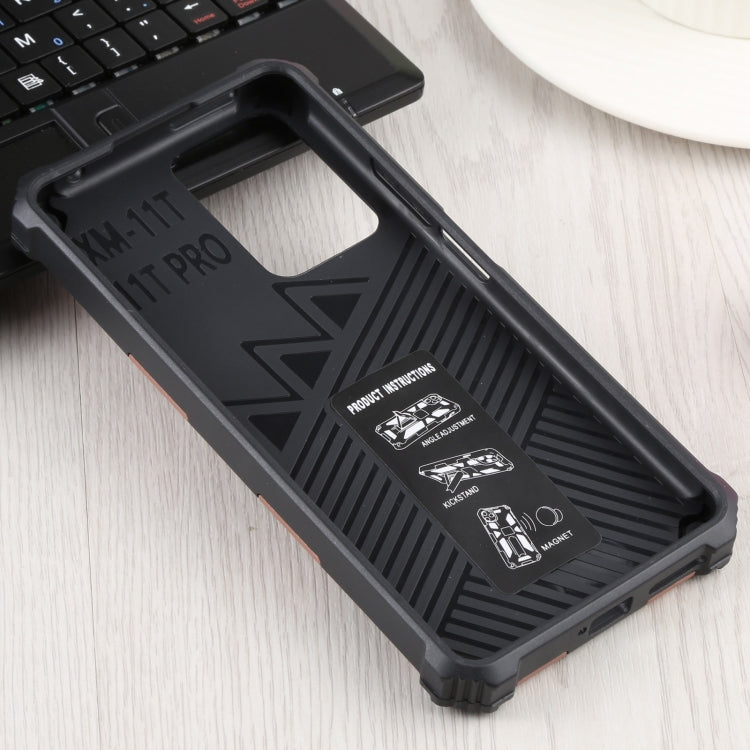 For Xiaomi Mi 11T / 11T Pro Shockproof TPU + PC Magnetic Protective Phone Case with Holder(Rose Gold) - Xiaomi Cases by buy2fix | Online Shopping UK | buy2fix