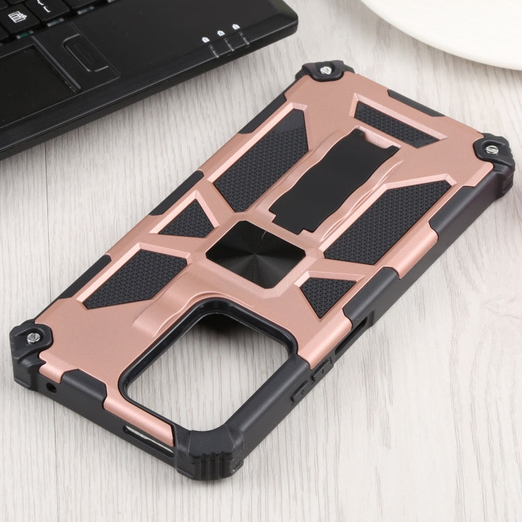 For Xiaomi Mi 11T / 11T Pro Shockproof TPU + PC Magnetic Protective Phone Case with Holder(Rose Gold) - Xiaomi Cases by buy2fix | Online Shopping UK | buy2fix