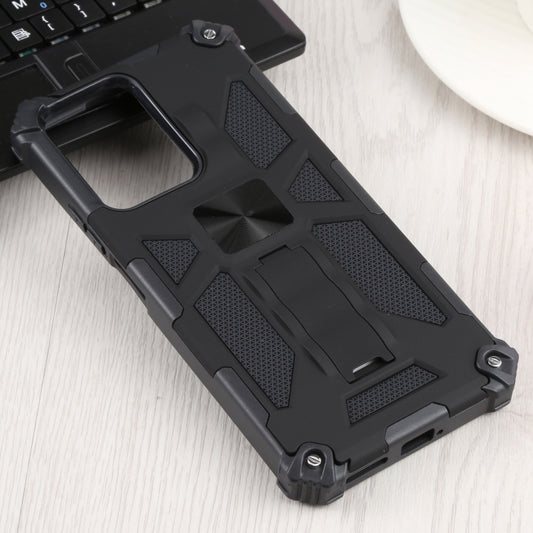 For Xiaomi Mi 11T / 11T Pro Shockproof TPU + PC Magnetic Protective Phone Case with Holder(Black) - Xiaomi Cases by buy2fix | Online Shopping UK | buy2fix