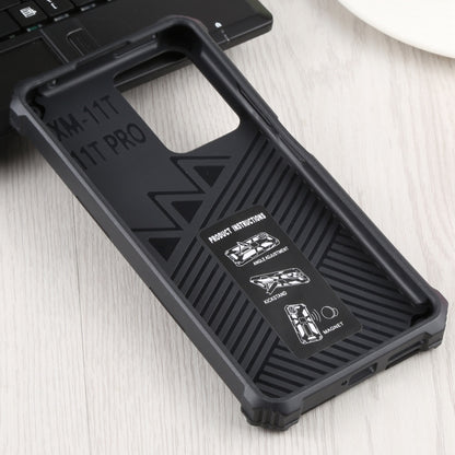 For Xiaomi Mi 11T / 11T Pro Shockproof TPU + PC Magnetic Protective Phone Case with Holder(Black) - Xiaomi Cases by buy2fix | Online Shopping UK | buy2fix