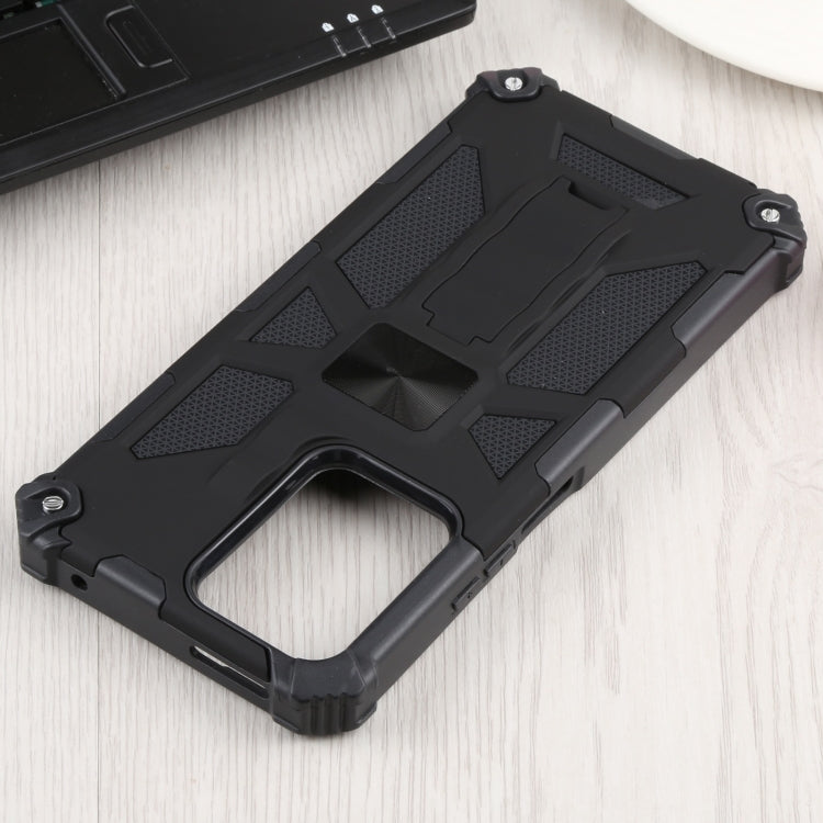 For Xiaomi Mi 11T / 11T Pro Shockproof TPU + PC Magnetic Protective Phone Case with Holder(Black) - Xiaomi Cases by buy2fix | Online Shopping UK | buy2fix