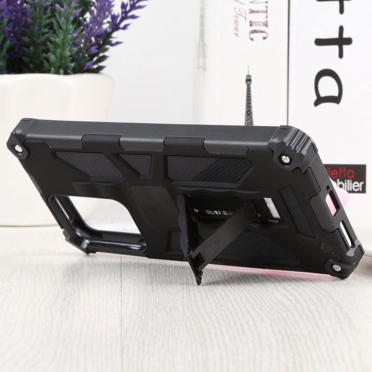For Xiaomi Mi 11T / 11T Pro Shockproof TPU + PC Magnetic Protective Phone Case with Holder(Black) - Xiaomi Cases by buy2fix | Online Shopping UK | buy2fix