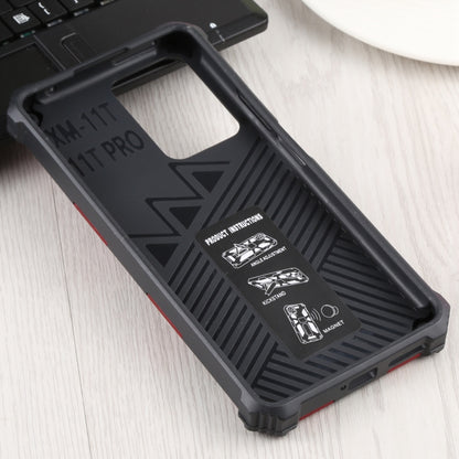For Xiaomi Mi 11T / 11T Pro Shockproof TPU + PC Magnetic Protective Phone Case with Holder(Red) - Xiaomi Cases by buy2fix | Online Shopping UK | buy2fix