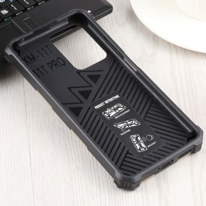 For Xiaomi Mi 11T / 11T Pro Shockproof TPU + PC Magnetic Protective Phone Case with Holder(Gold) - Xiaomi Cases by buy2fix | Online Shopping UK | buy2fix