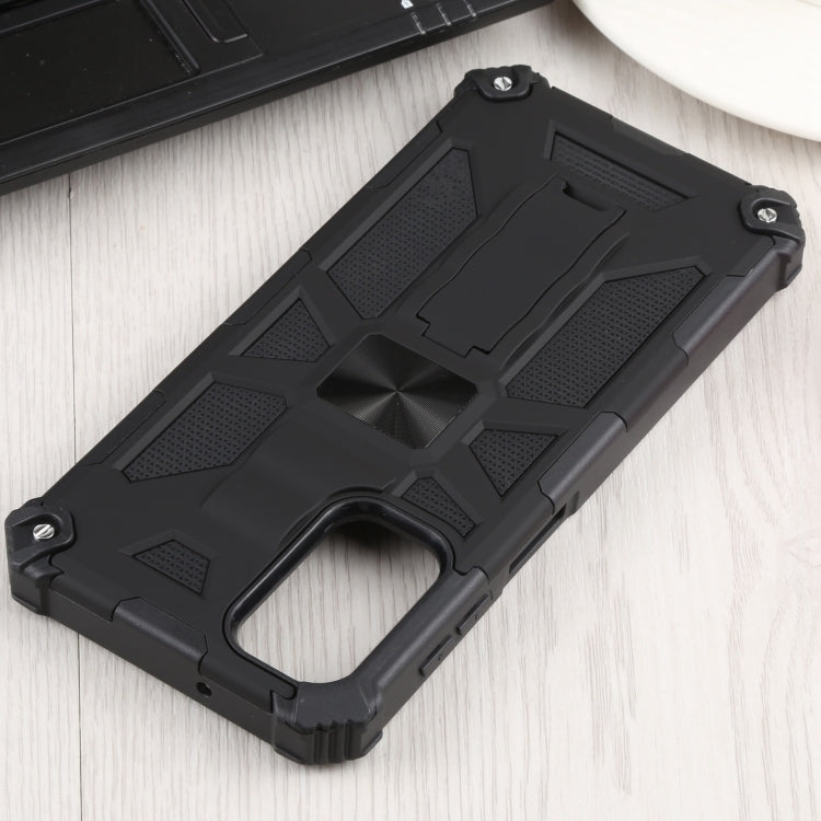 Shockproof TPU + PC Magnetic Protective Phone Case with Holder For Samsung Galaxy A13 4G/Galaxy A13 5G /Galaxy A13 Lite/Galaxy A04/Galaxy A04S/Galaxy A04E 4G(Black) by buy2fix