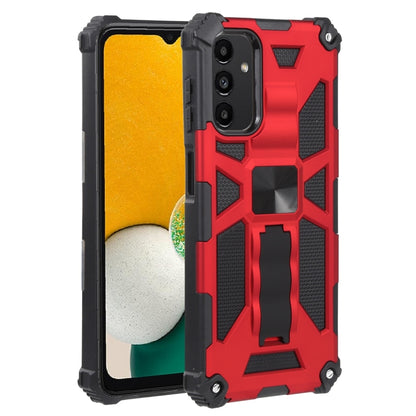 Shockproof TPU + PC Magnetic Protective Phone Case with Holder For Samsung Galaxy A13 4G/Galaxy A13 5G /Galaxy A13 Lite/Galaxy A04/Galaxy A04S/Galaxy A04E 4G(Red) by buy2fix
