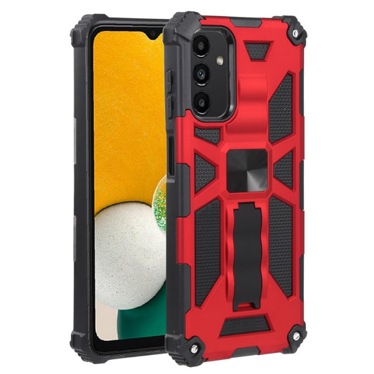 Shockproof TPU + PC Magnetic Protective Phone Case with Holder For Samsung Galaxy A13 4G/Galaxy A13 5G /Galaxy A13 Lite/Galaxy A04/Galaxy A04S/Galaxy A04E 4G(Red) by buy2fix