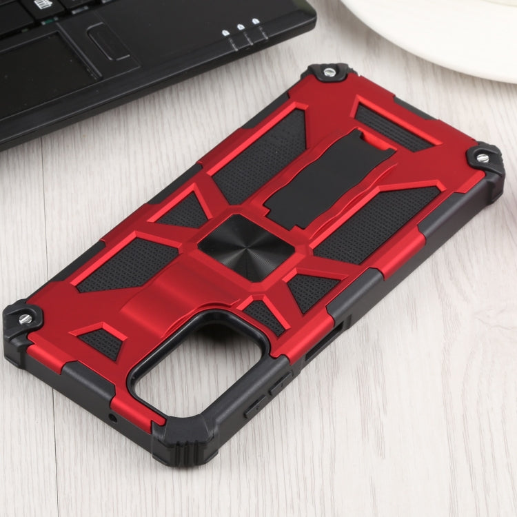 Shockproof TPU + PC Magnetic Protective Phone Case with Holder For Samsung Galaxy A13 4G/Galaxy A13 5G /Galaxy A13 Lite/Galaxy A04/Galaxy A04S/Galaxy A04E 4G(Red) by buy2fix