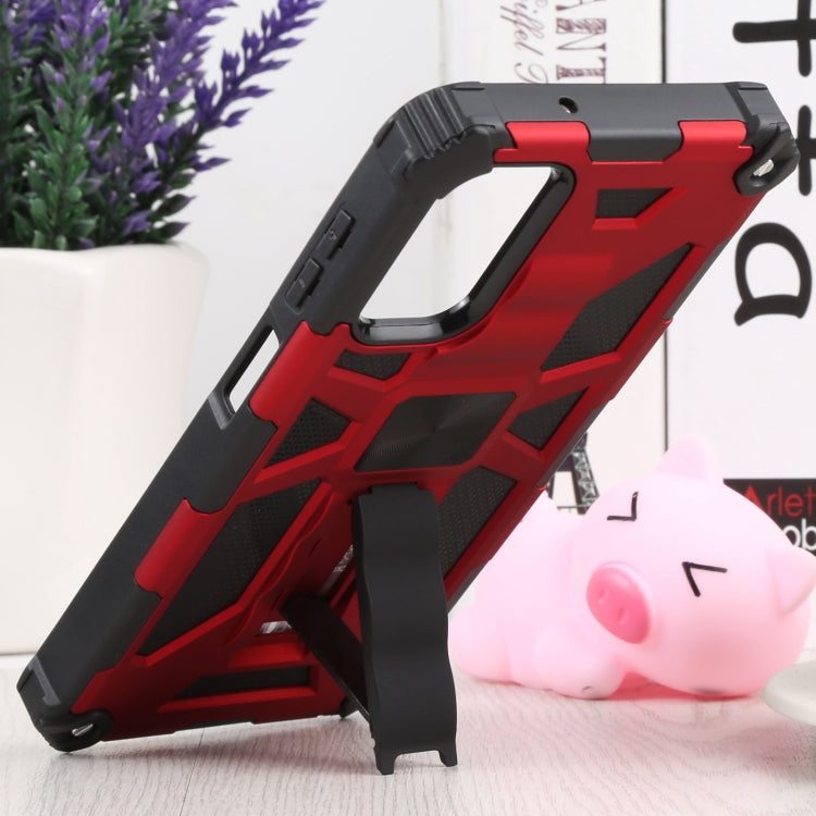 Shockproof TPU + PC Magnetic Protective Phone Case with Holder For Samsung Galaxy A13 4G/Galaxy A13 5G /Galaxy A13 Lite/Galaxy A04/Galaxy A04S/Galaxy A04E 4G(Red) by buy2fix