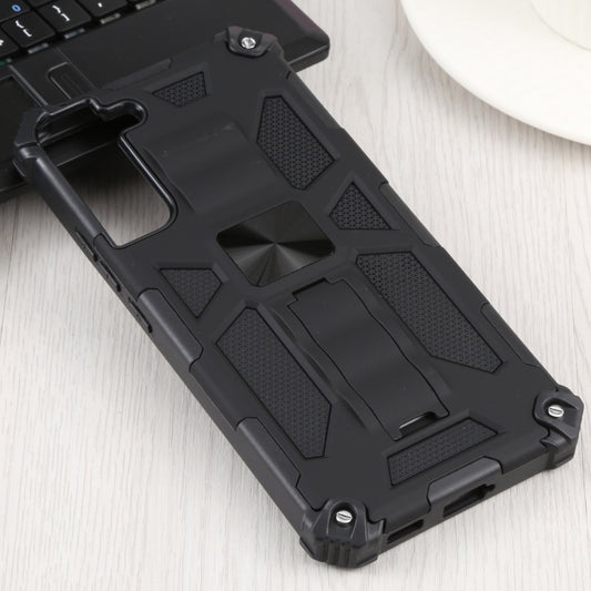 For Samsung Galaxy S22+ 5G Shockproof TPU + PC Magnetic Protective Phone Case with Holder(Black) - Galaxy S22+ 5G Cases by buy2fix | Online Shopping UK | buy2fix