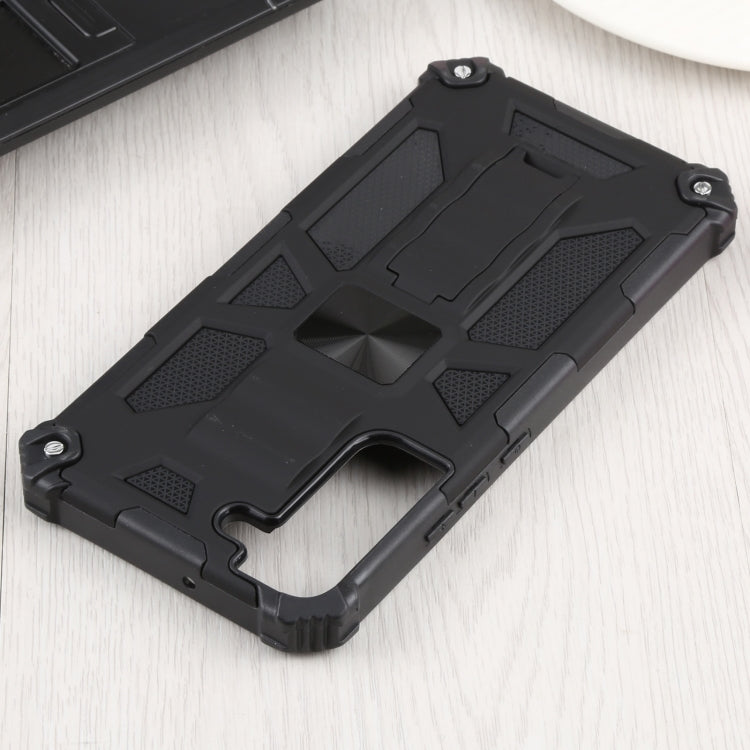 For Samsung Galaxy S22+ 5G Shockproof TPU + PC Magnetic Protective Phone Case with Holder(Black) - Galaxy S22+ 5G Cases by buy2fix | Online Shopping UK | buy2fix