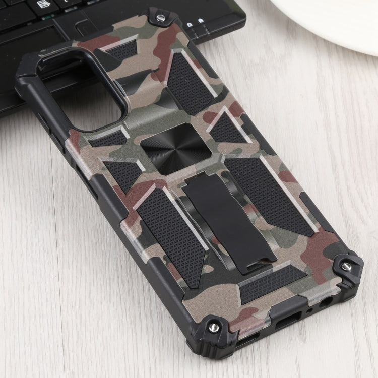 For Samsung Galaxy A13 5G Camouflage Armor Kickstand TPU + PC Magnetic Phone Case(Army Green) by buy2fix
