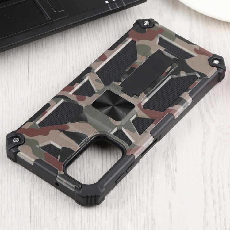 For Samsung Galaxy A13 5G Camouflage Armor Kickstand TPU + PC Magnetic Phone Case(Army Green) by buy2fix