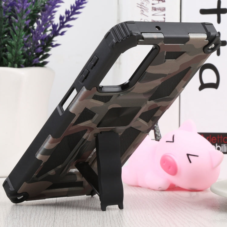 For Samsung Galaxy A13 5G Camouflage Armor Kickstand TPU + PC Magnetic Phone Case(Army Green) by buy2fix