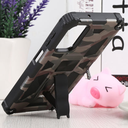 For Samsung Galaxy A13 5G Camouflage Armor Kickstand TPU + PC Magnetic Phone Case(Army Green) by buy2fix
