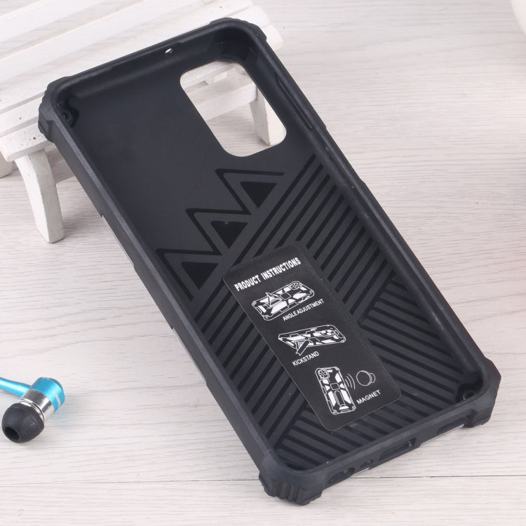 For Samsung Galaxy A13 5G Camouflage Armor Kickstand TPU + PC Magnetic Phone Case(Grey) by buy2fix