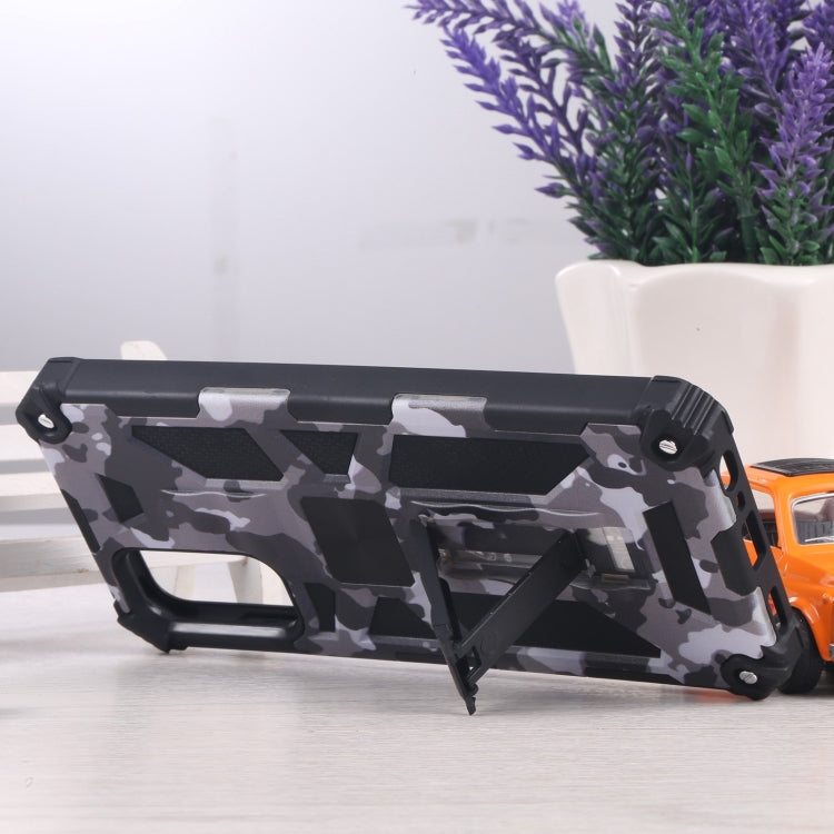 For Samsung Galaxy A13 5G Camouflage Armor Kickstand TPU + PC Magnetic Phone Case(Grey) by buy2fix