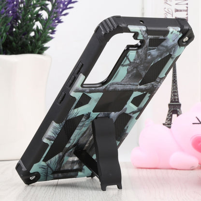 For Samsung Galaxy S22 5G Camouflage Armor Kickstand TPU + PC Magnetic Phone Case(Mint Green) - Galaxy S22 5G Cases by buy2fix | Online Shopping UK | buy2fix