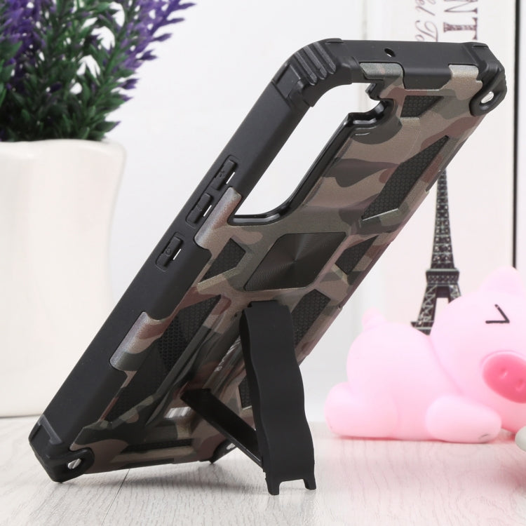 For Samsung Galaxy S22 5G Camouflage Armor Kickstand TPU + PC Magnetic Phone Case(Army Green) - Galaxy S22 5G Cases by buy2fix | Online Shopping UK | buy2fix