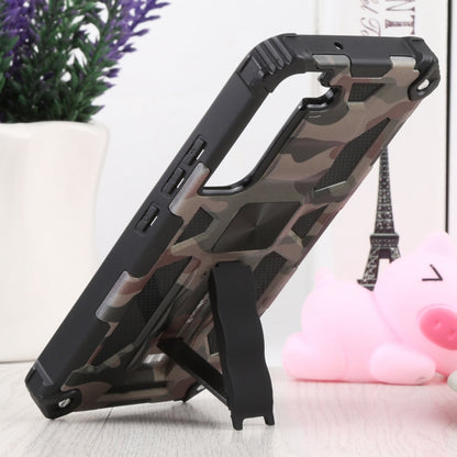 For Samsung Galaxy S22 5G Camouflage Armor Kickstand TPU + PC Magnetic Phone Case(Army Green) - Galaxy S22 5G Cases by buy2fix | Online Shopping UK | buy2fix