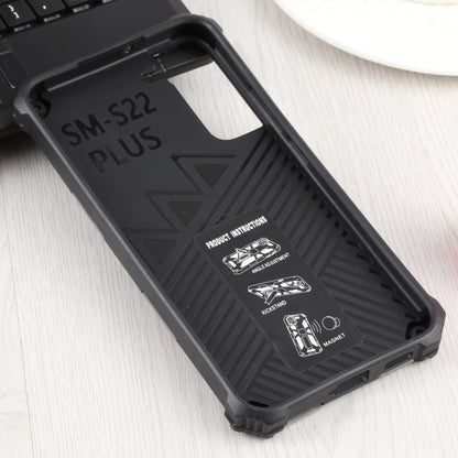 For Samsung Galaxy S22+ 5G Camouflage Armor Kickstand TPU + PC Magnetic Phone Case(Army Green) - Galaxy S22+ 5G Cases by buy2fix | Online Shopping UK | buy2fix