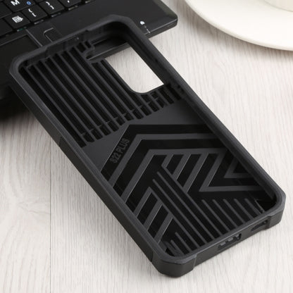 For Samsung Galaxy S22+ 5G Sliding Camera Cover Design PC + TPU Shockproof Phone Case with Ring Holder & Card Slot(Black) - Galaxy S22+ 5G Cases by buy2fix | Online Shopping UK | buy2fix