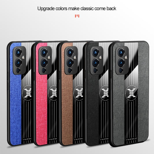 For OnePlus 9 XINLI Stitching Cloth Texture Shockproof TPU Phone Case(Grey) - OnePlus Cases by XINLI | Online Shopping UK | buy2fix