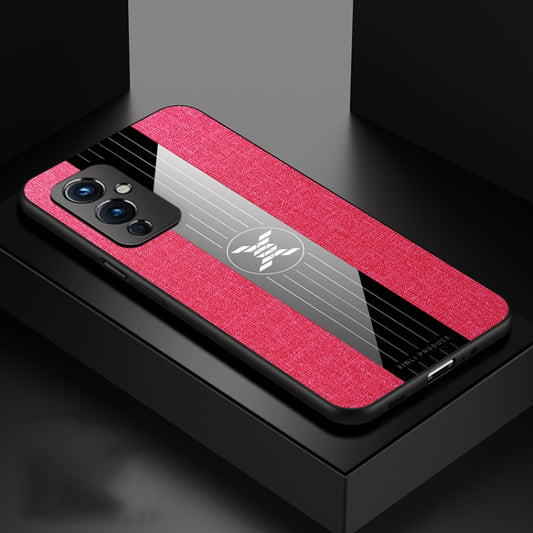 For OnePlus 9 XINLI Stitching Cloth Texture Shockproof TPU Phone Case(Red) - OnePlus Cases by XINLI | Online Shopping UK | buy2fix