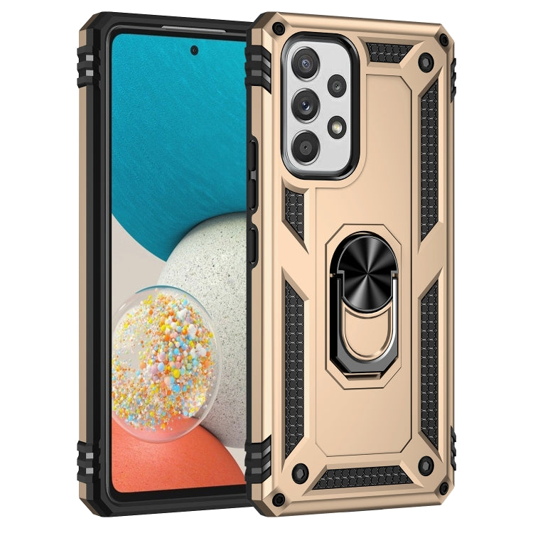 For Samsung Galaxy A53 5G Shockproof TPU + PC Phone Case(Gold) by buy2fix