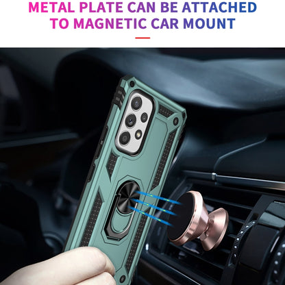 For Samsung Galaxy A53 5G Shockproof TPU + PC Phone Case(Dark Green) by buy2fix