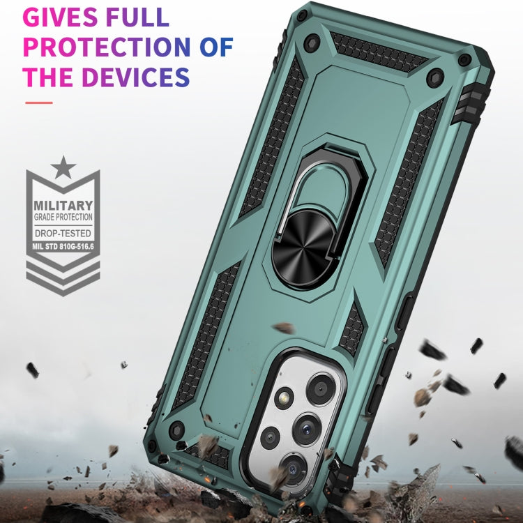 For Samsung Galaxy A53 5G Shockproof TPU + PC Phone Case(Dark Green) by buy2fix