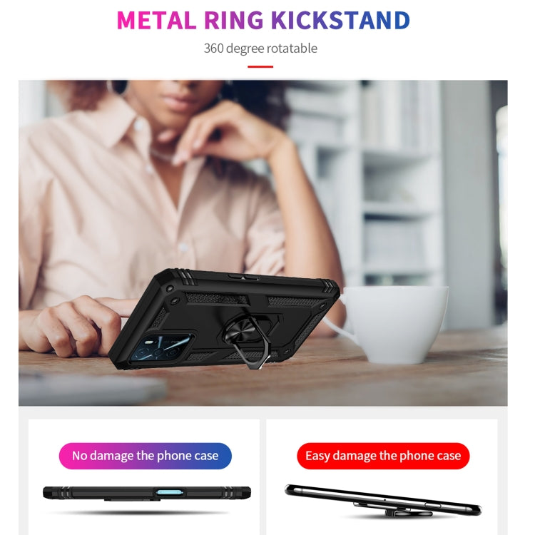 For OPPO A16 Shockproof TPU + PC Phone Case(Black) by buy2fix