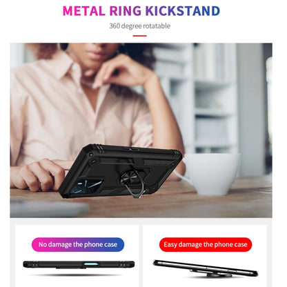 For OPPO A16 Shockproof TPU + PC Phone Case(Black) by buy2fix