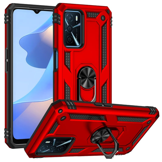 For OPPO A16 Shockproof TPU + PC Phone Case(Red) by buy2fix