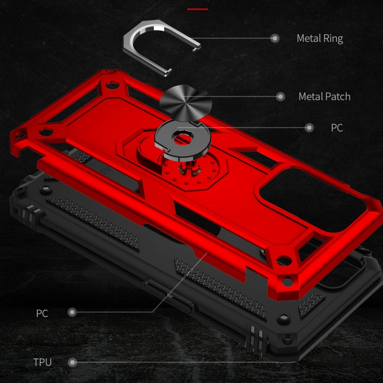 For OPPO A16 Shockproof TPU + PC Phone Case(Red) by buy2fix