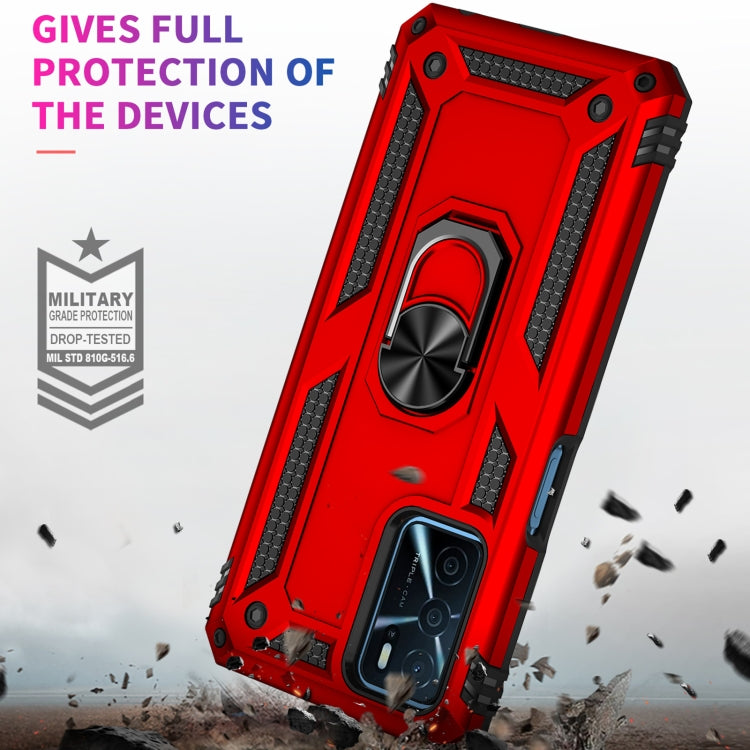 For OPPO A16 Shockproof TPU + PC Phone Case(Red) by buy2fix