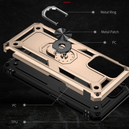 For OPPO A16 Shockproof TPU + PC Phone Case(Gold) by buy2fix