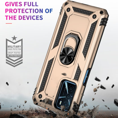 For OPPO A16 Shockproof TPU + PC Phone Case(Gold) by buy2fix