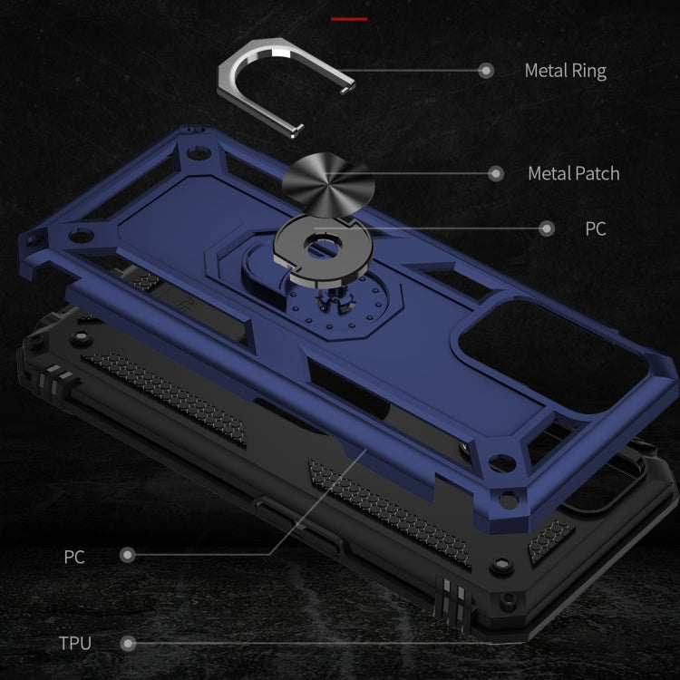 For OPPO A16 Shockproof TPU + PC Phone Case(Blue) by buy2fix