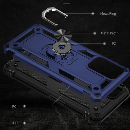 For OPPO A16 Shockproof TPU + PC Phone Case(Blue) by buy2fix