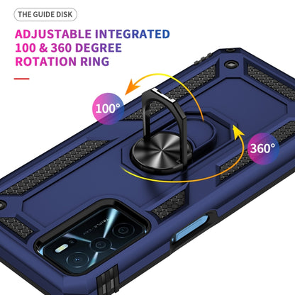 For OPPO A16 Shockproof TPU + PC Phone Case(Blue) by buy2fix