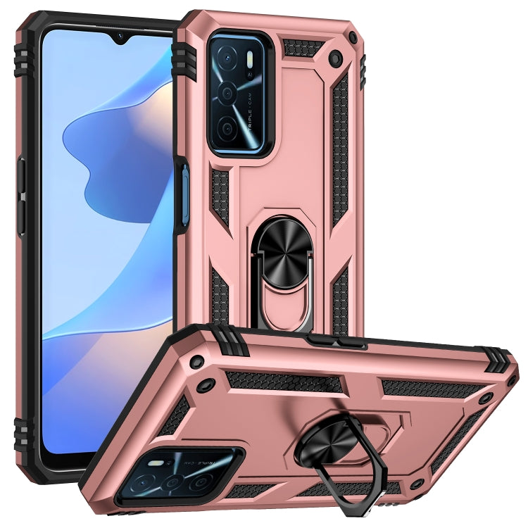 For OPPO A16 Shockproof TPU + PC Phone Case(Rose Gold) by buy2fix