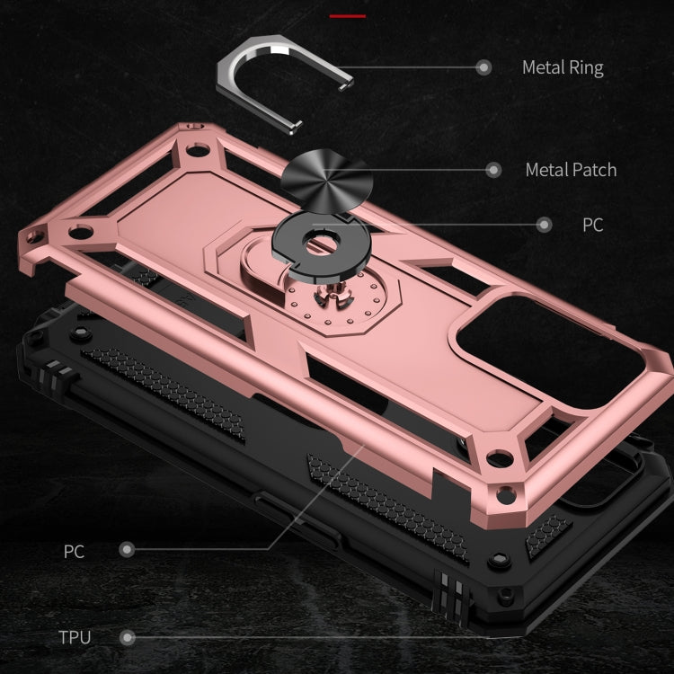 For OPPO A16 Shockproof TPU + PC Phone Case(Rose Gold) by buy2fix