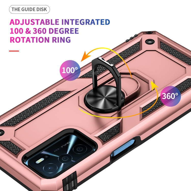 For OPPO A16 Shockproof TPU + PC Phone Case(Rose Gold) by buy2fix