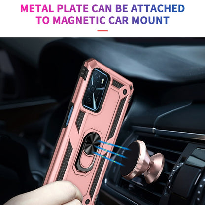 For OPPO A16 Shockproof TPU + PC Phone Case(Rose Gold) by buy2fix